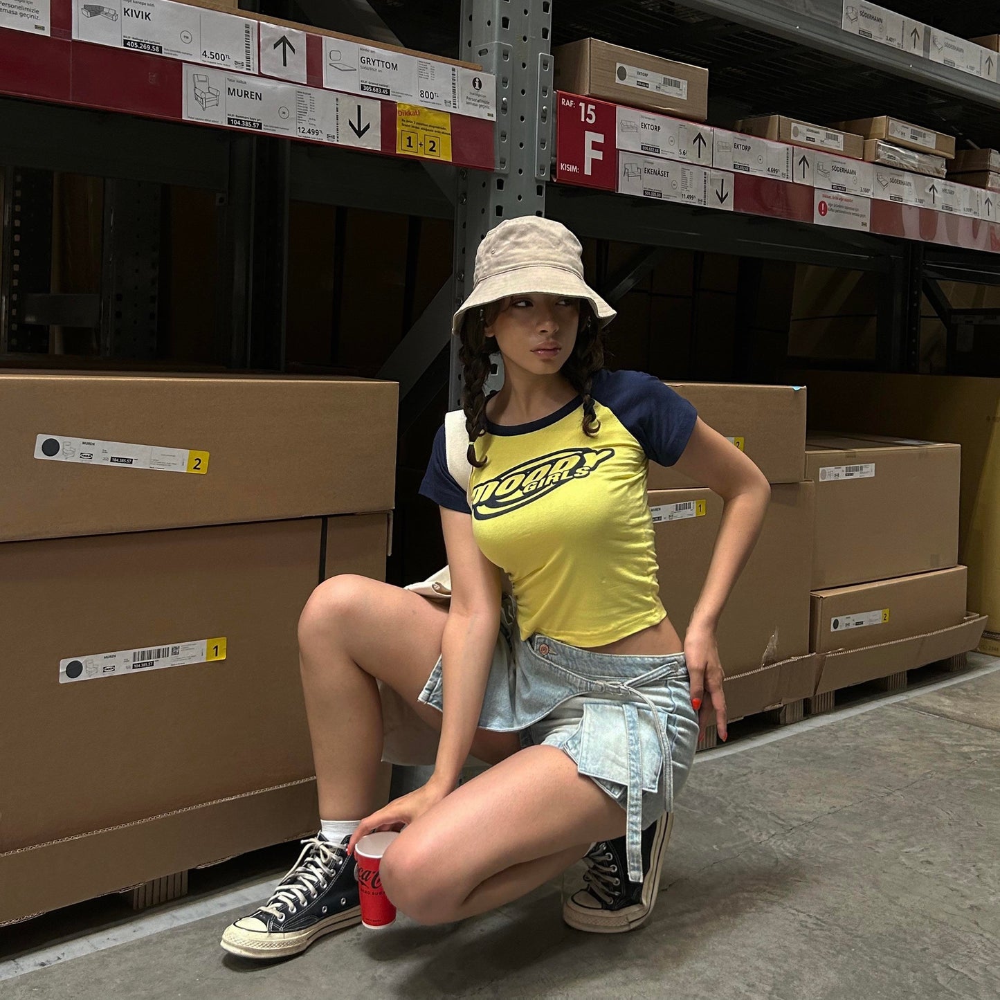 Moody Girls Raglan Tops