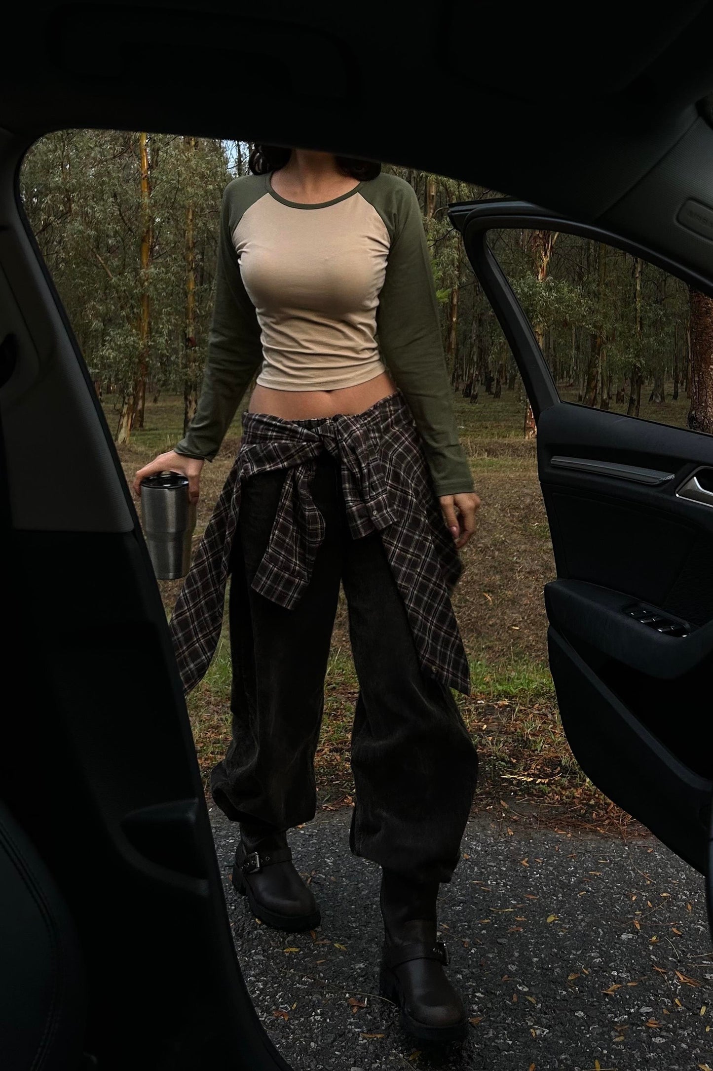 Earthy Tone Raglan Top
