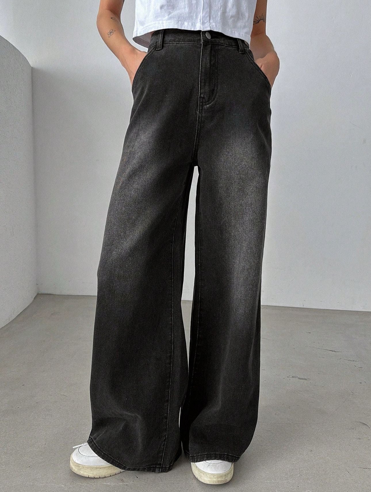 Retro Black Baggy Jeans