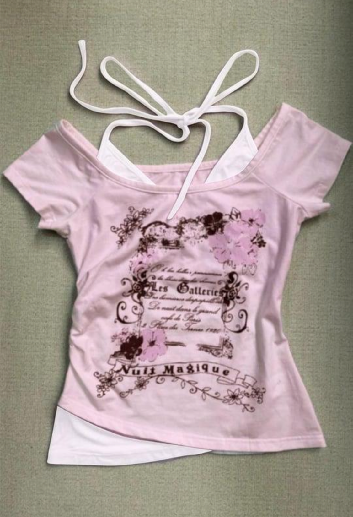 Pink Nuit Magique Y2k Madonna Top
