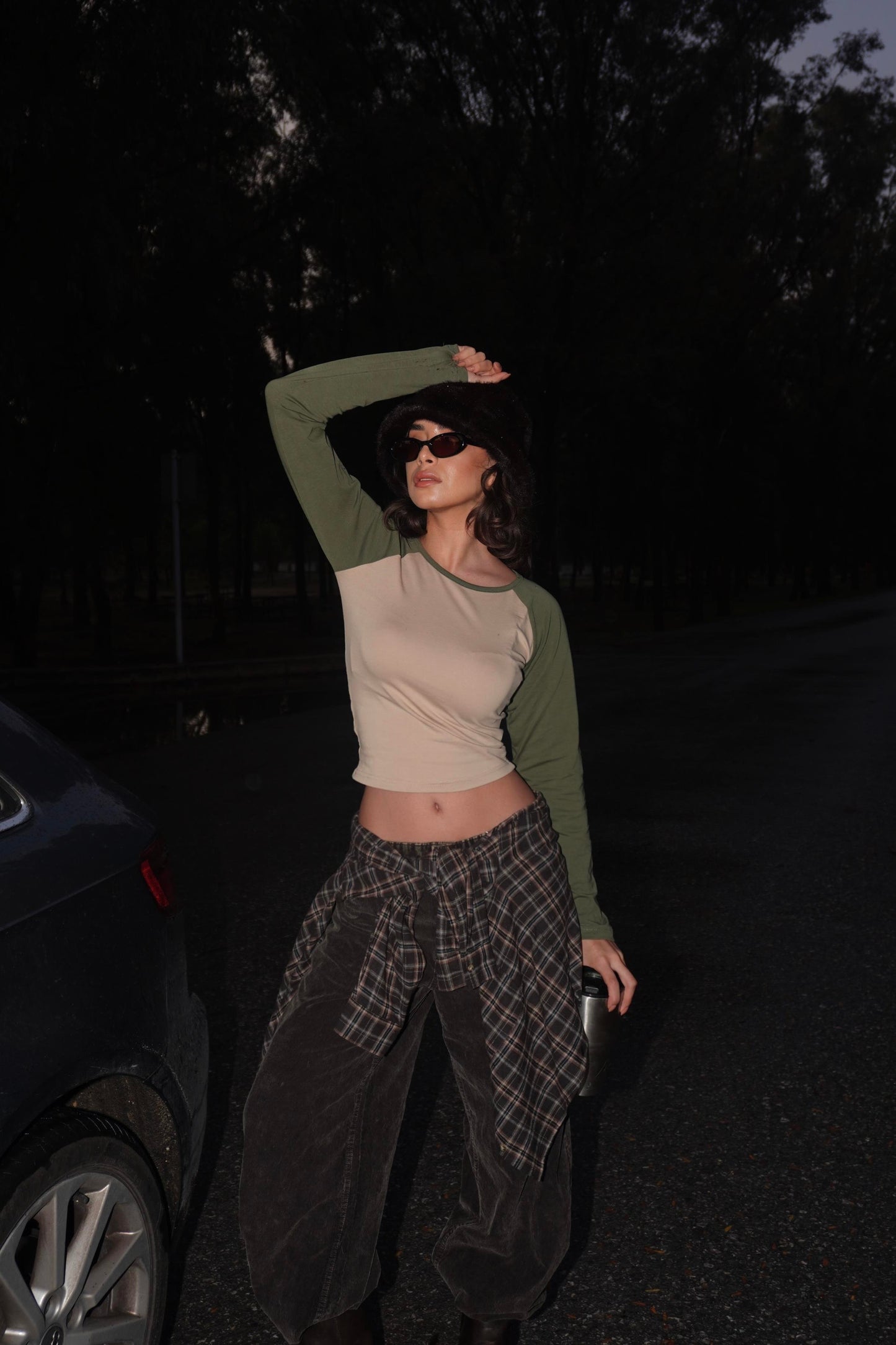 Earthy Tone Raglan Top