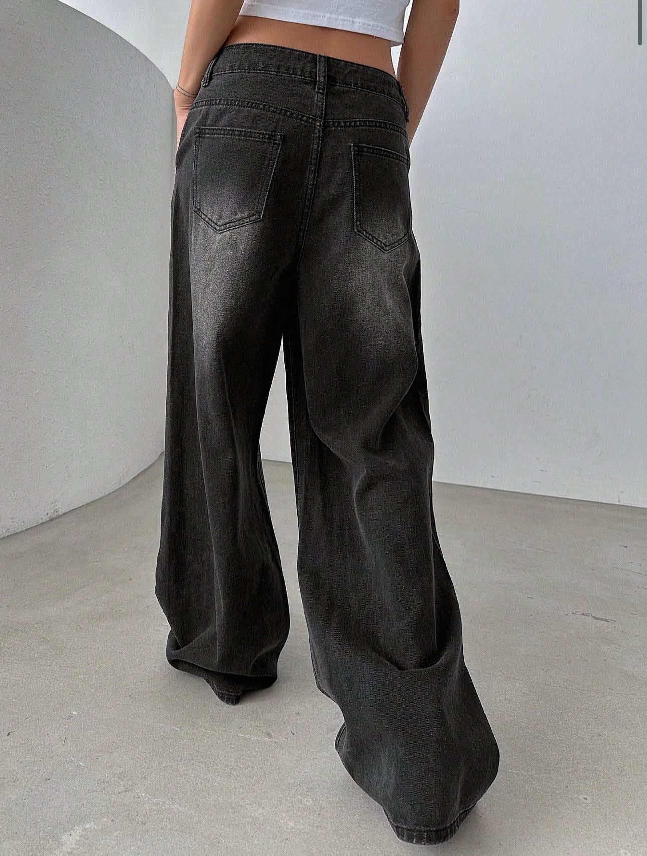 Retro Black Baggy Jeans