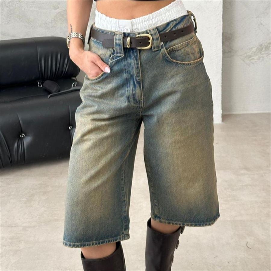 Dirty Washed Baggy Jorts