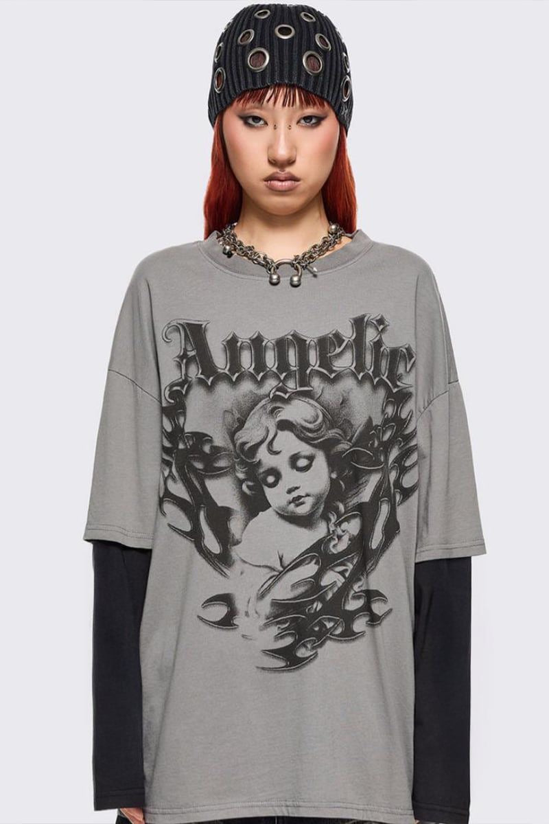 Angelic Graphic Layered Tee