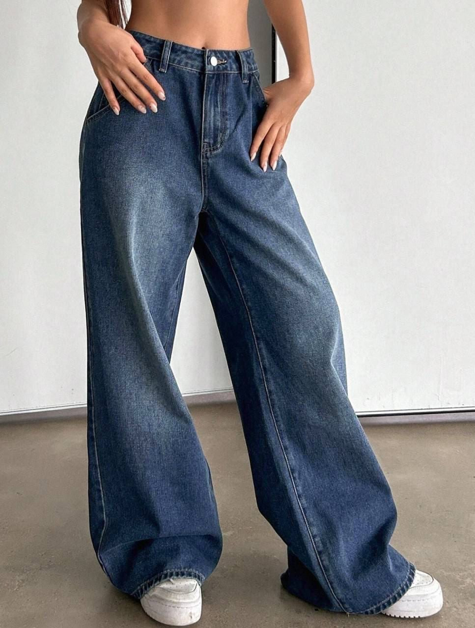 Retro Blue Baggy Jeans