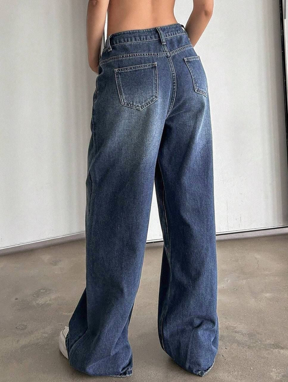 Retro Blue Baggy Jeans