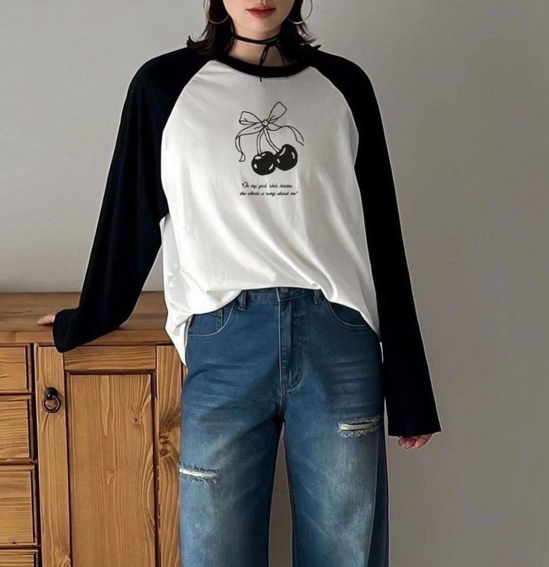 Chemise à manches longues Cherry Reglan