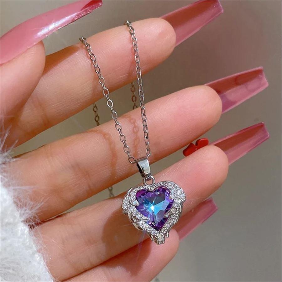 Heart of the Ocean Silver Necklace