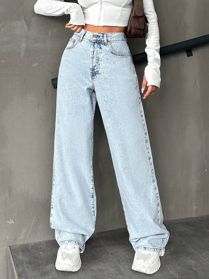 Acid Washed Baggy Jeans