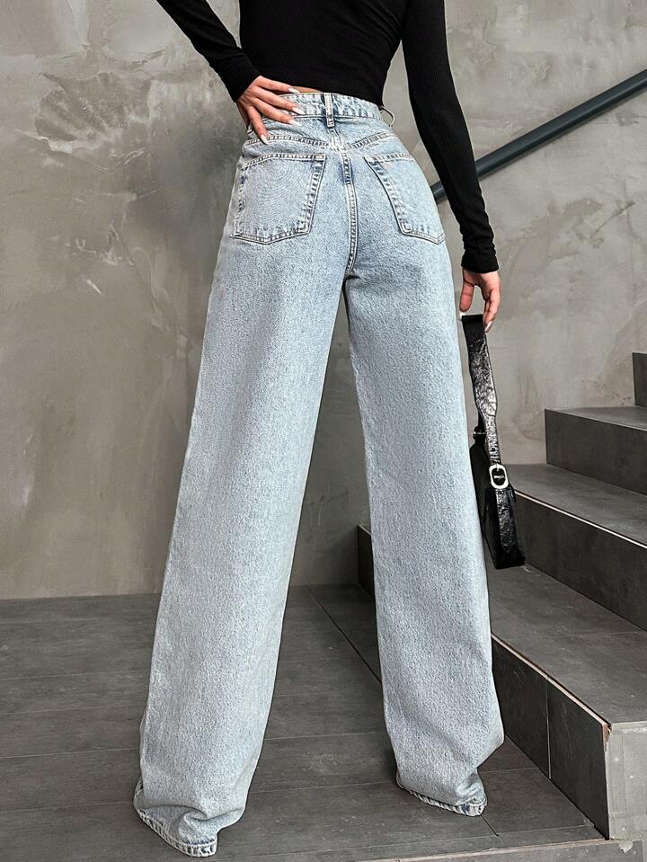 Acid Washed Baggy Jeans
