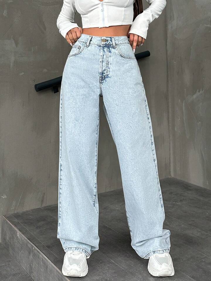 Acid Washed Baggy Jeans