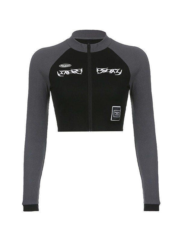 بلوزة قصيرة بسحاب من بوفي