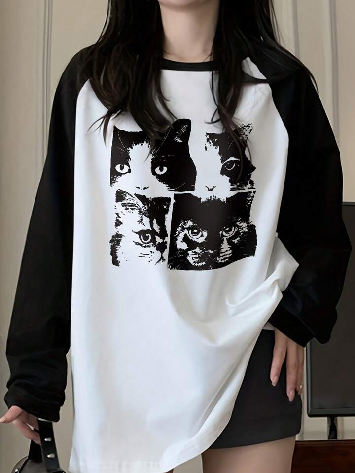 Chemise à manches longues « Cat Lover »