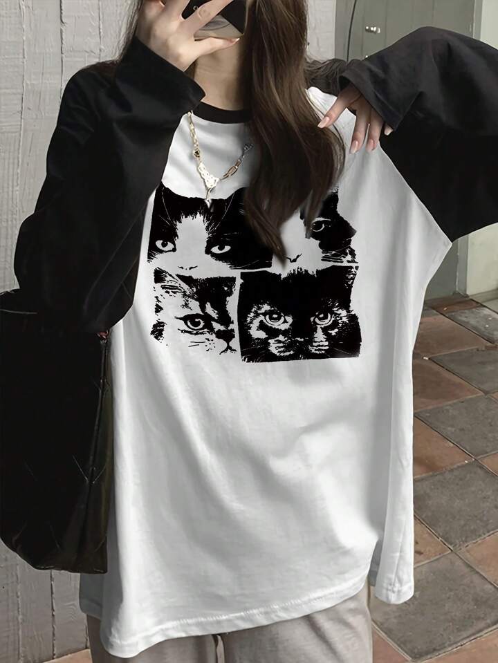 Chemise à manches longues « Cat Lover »