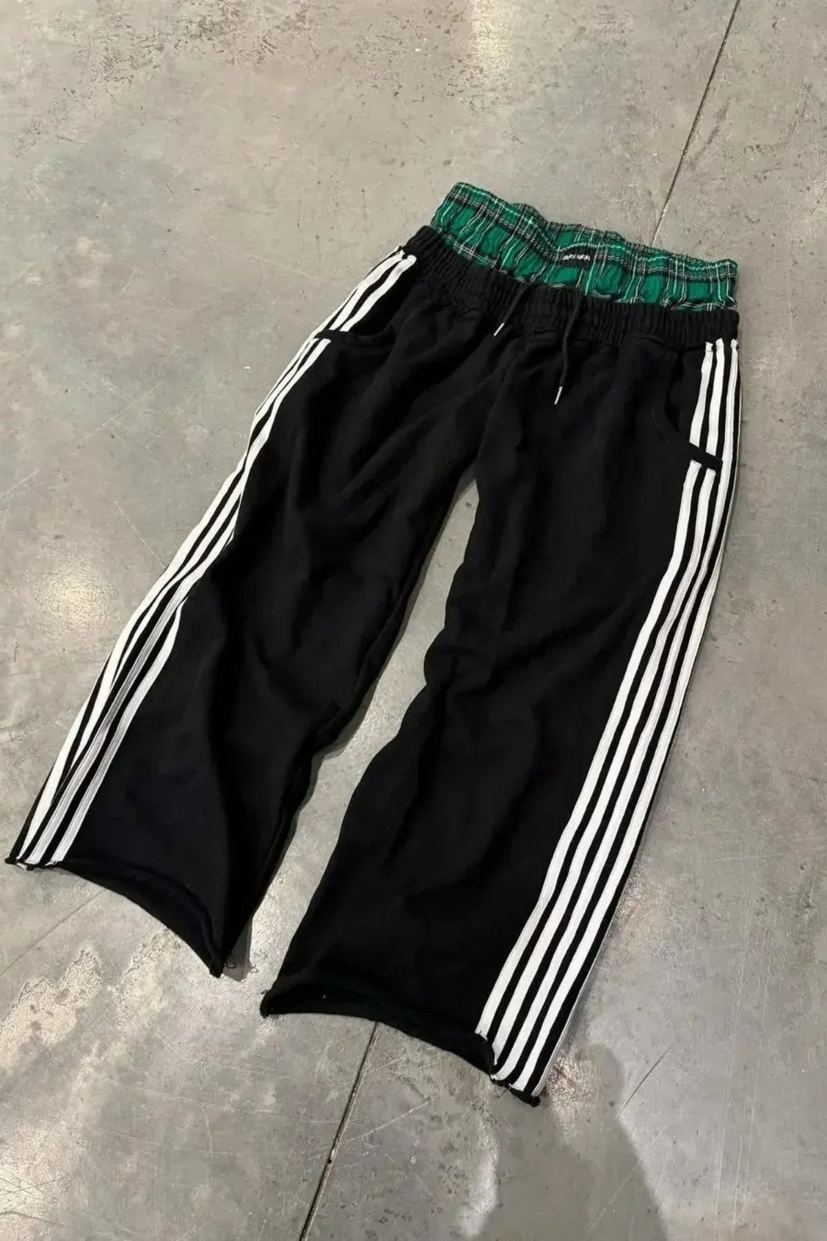 Black Striped Fake Boxer sweatpants