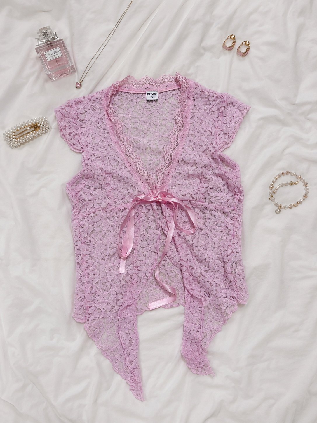 Angel Lace Tie Cardigan
