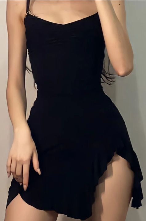 Black Gothic Mini Dress