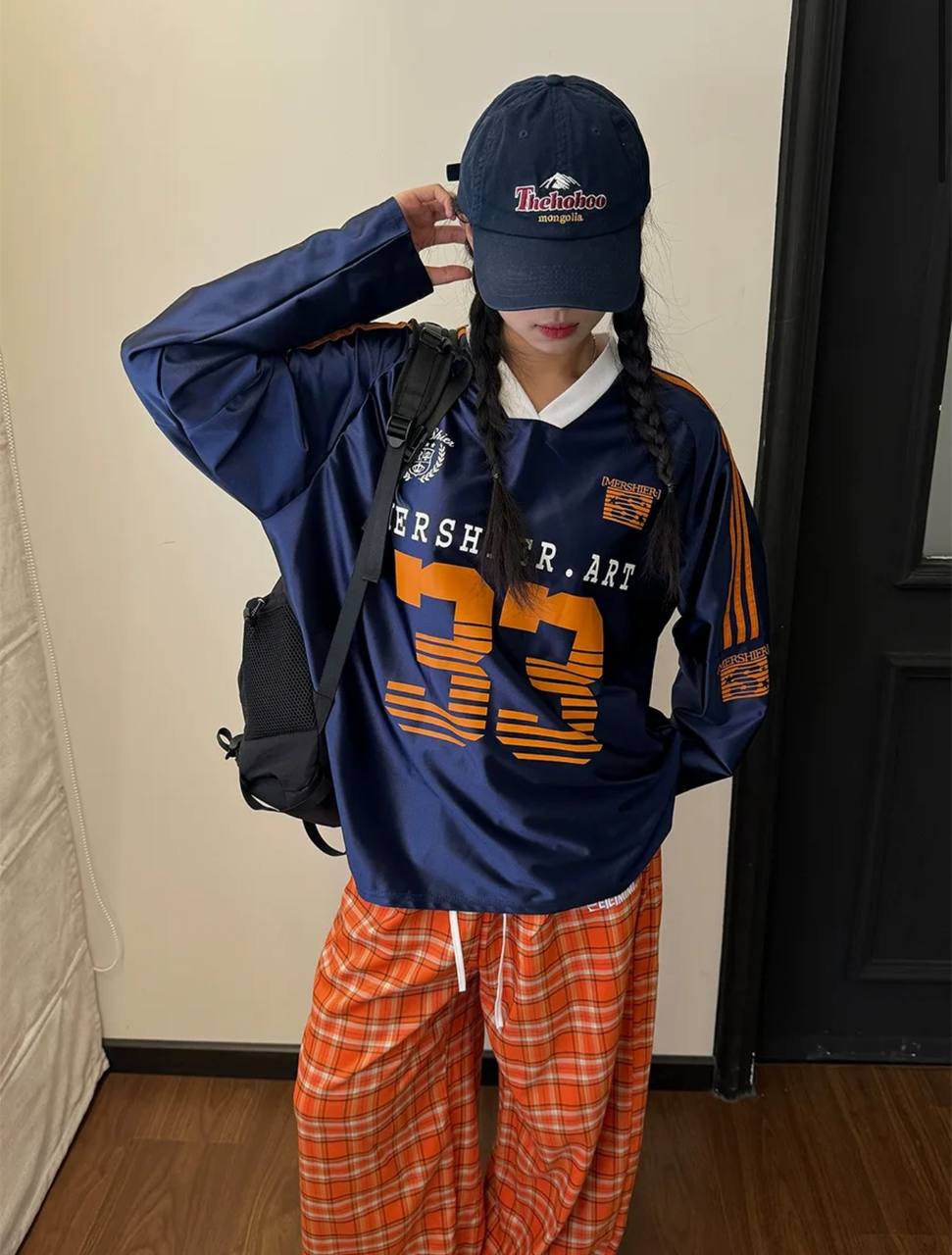 MERSHIER 90s Long Sleeve Jersey - Navy Blue