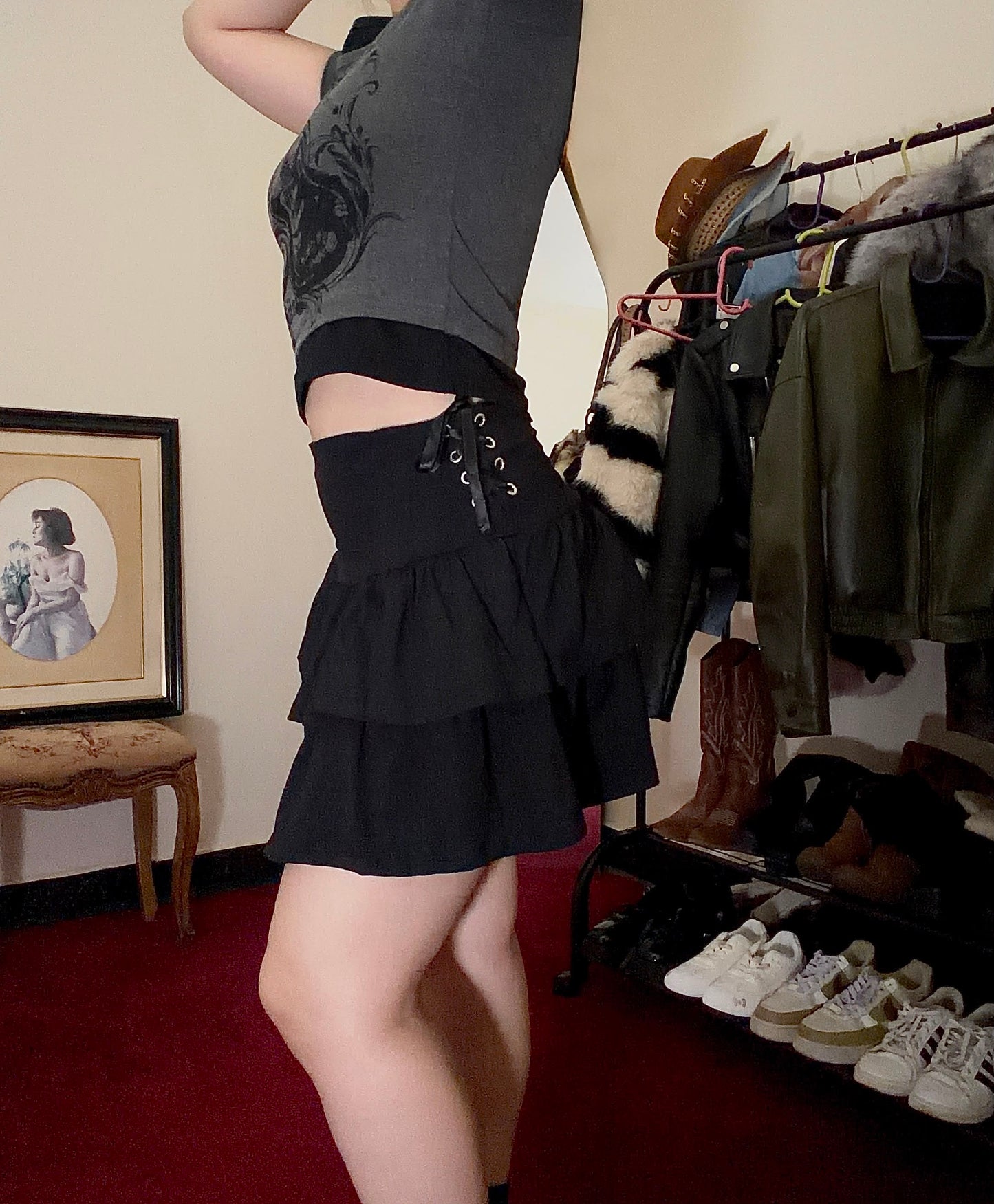 Eyelet Laced Gothic Skirt