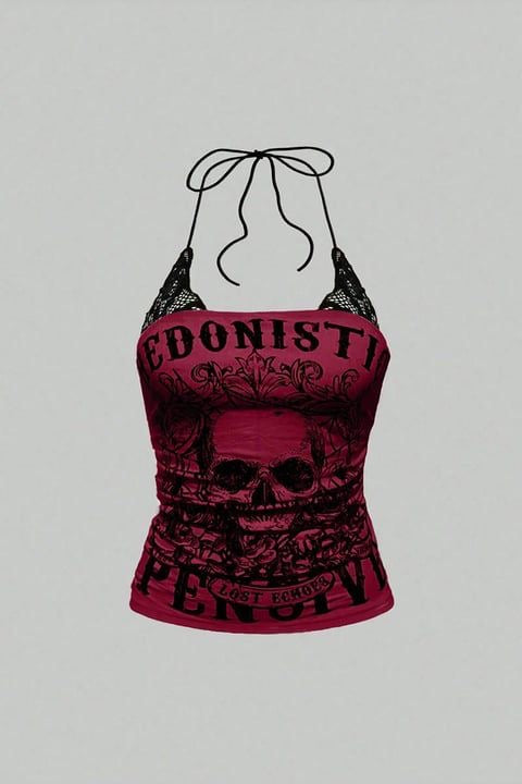 Hedonistic Lace Up Top