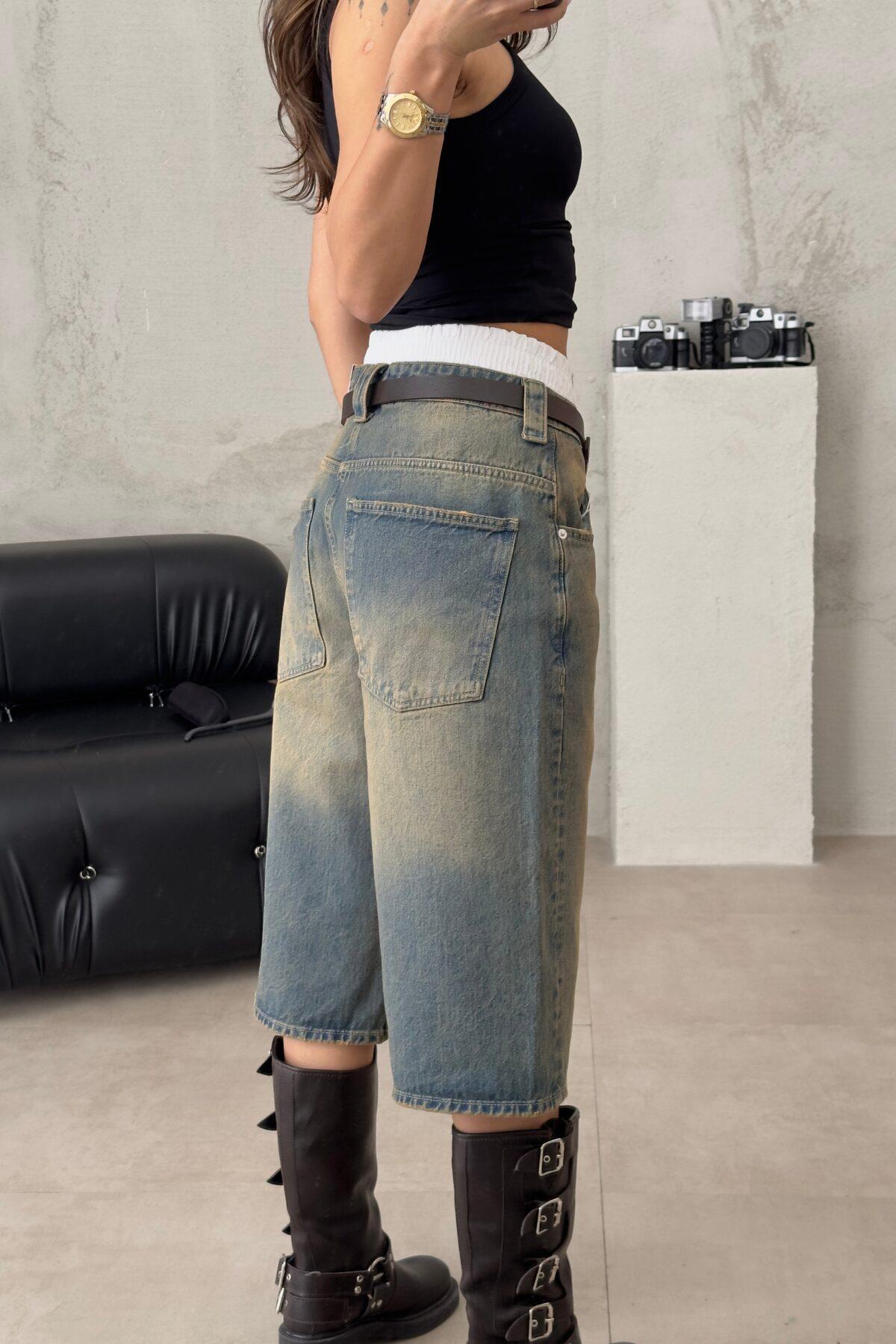 Dirty Washed Baggy Jorts