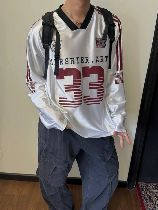 MERSHIER 90s Long Sleeve Jersey - White