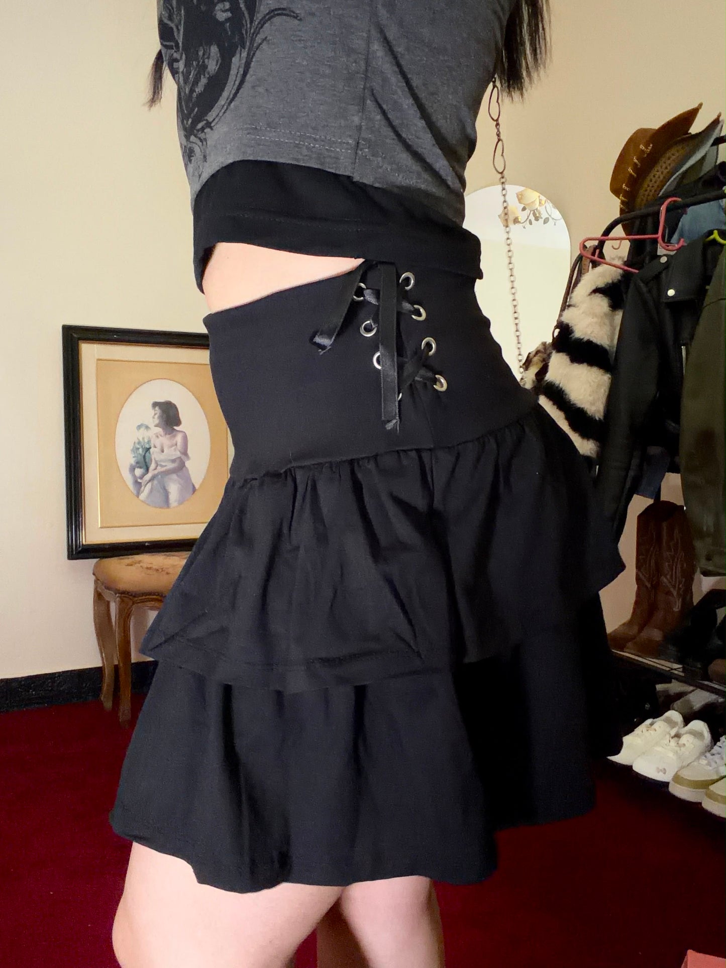 Eyelet Laced Gothic Skirt
