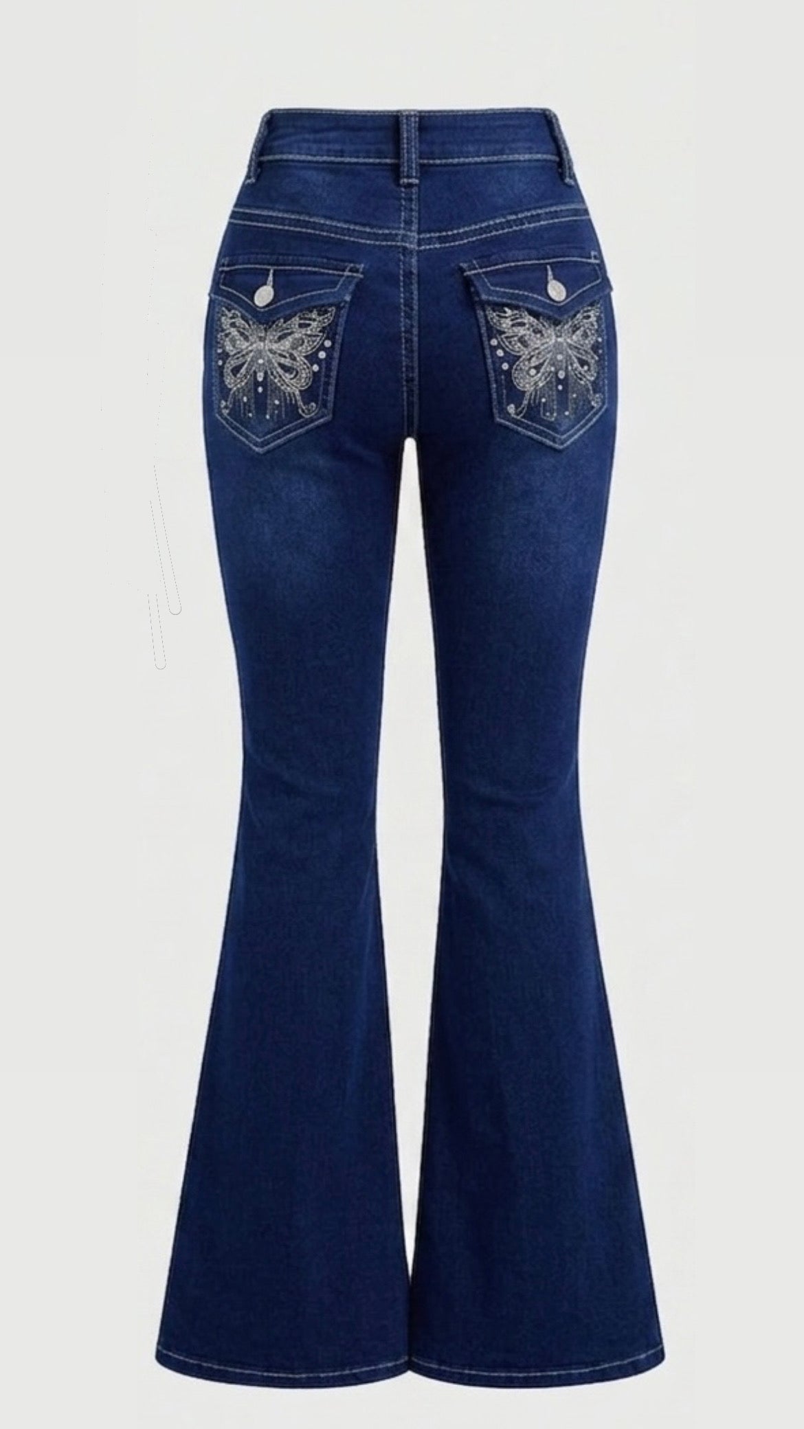 Y2k Butterfly Flare Jeans