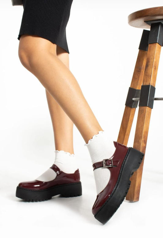 Cherry Red Mary Janes