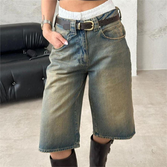 Dirty Washed Baggy Jorts