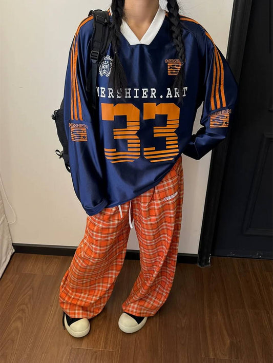 MERSHIER 90s Long Sleeve Jersey - Navy Blue