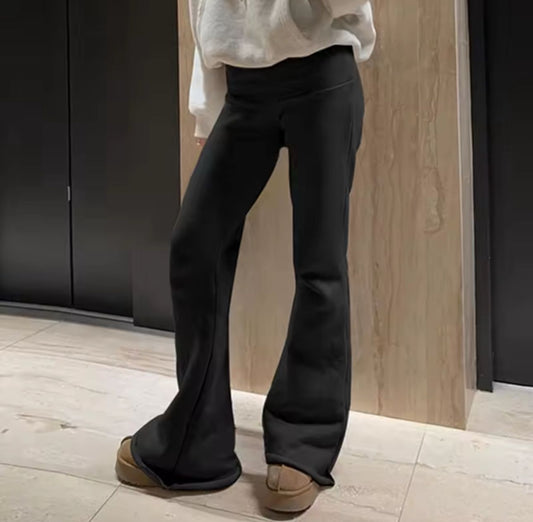 Black Low Waist Flare sweatpants