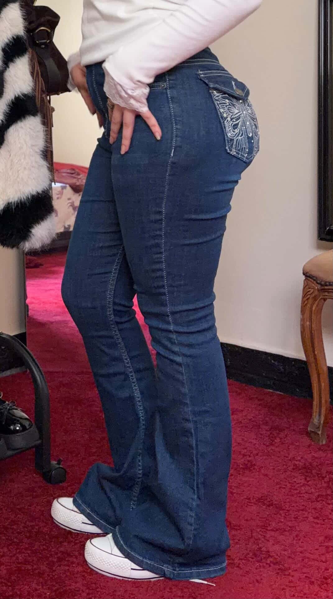 Y2k Butterfly Flare Jeans