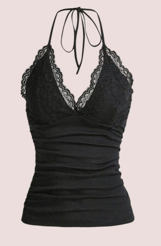 Black Lace Summer Tank