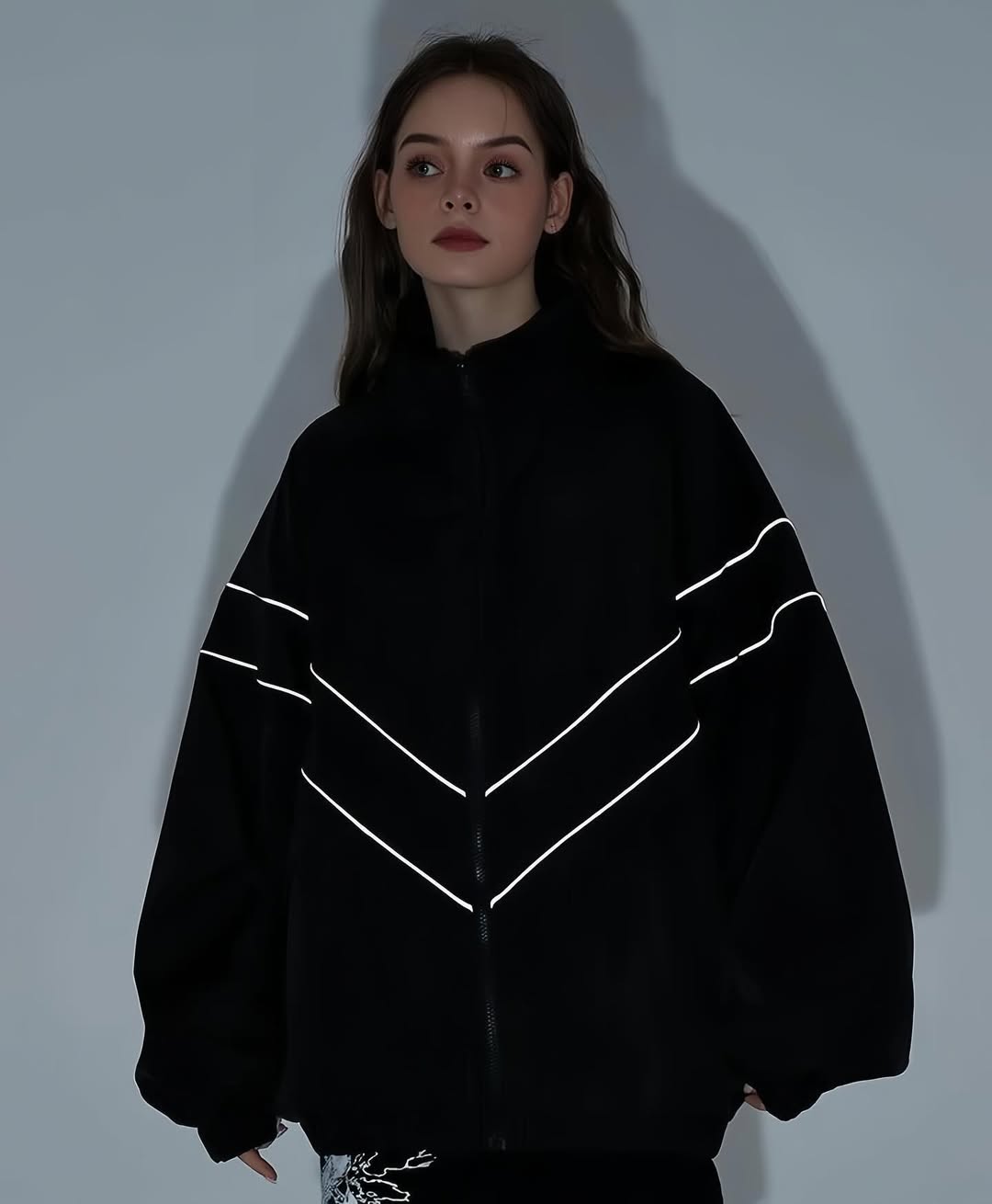 K-Style Reflective Parachute Jacket