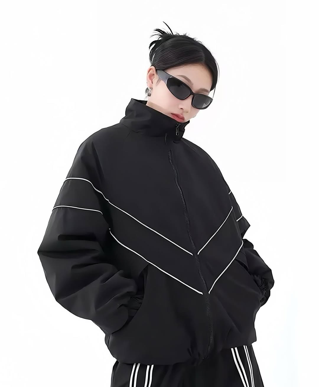 K-Style Reflective Parachute Jacket