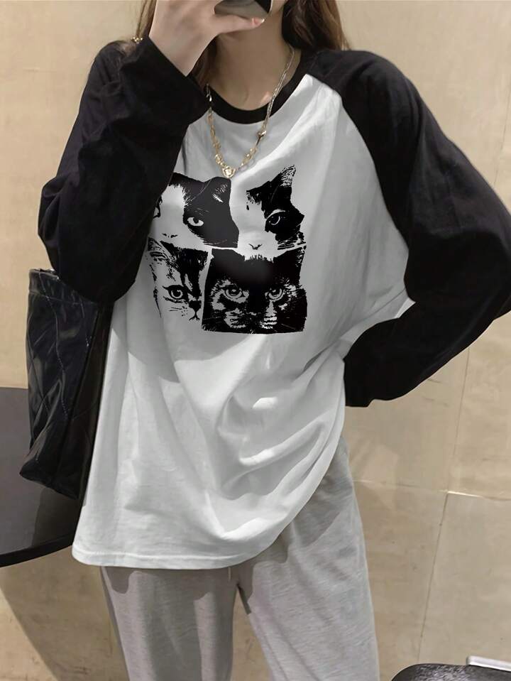 Chemise à manches longues « Cat Lover »