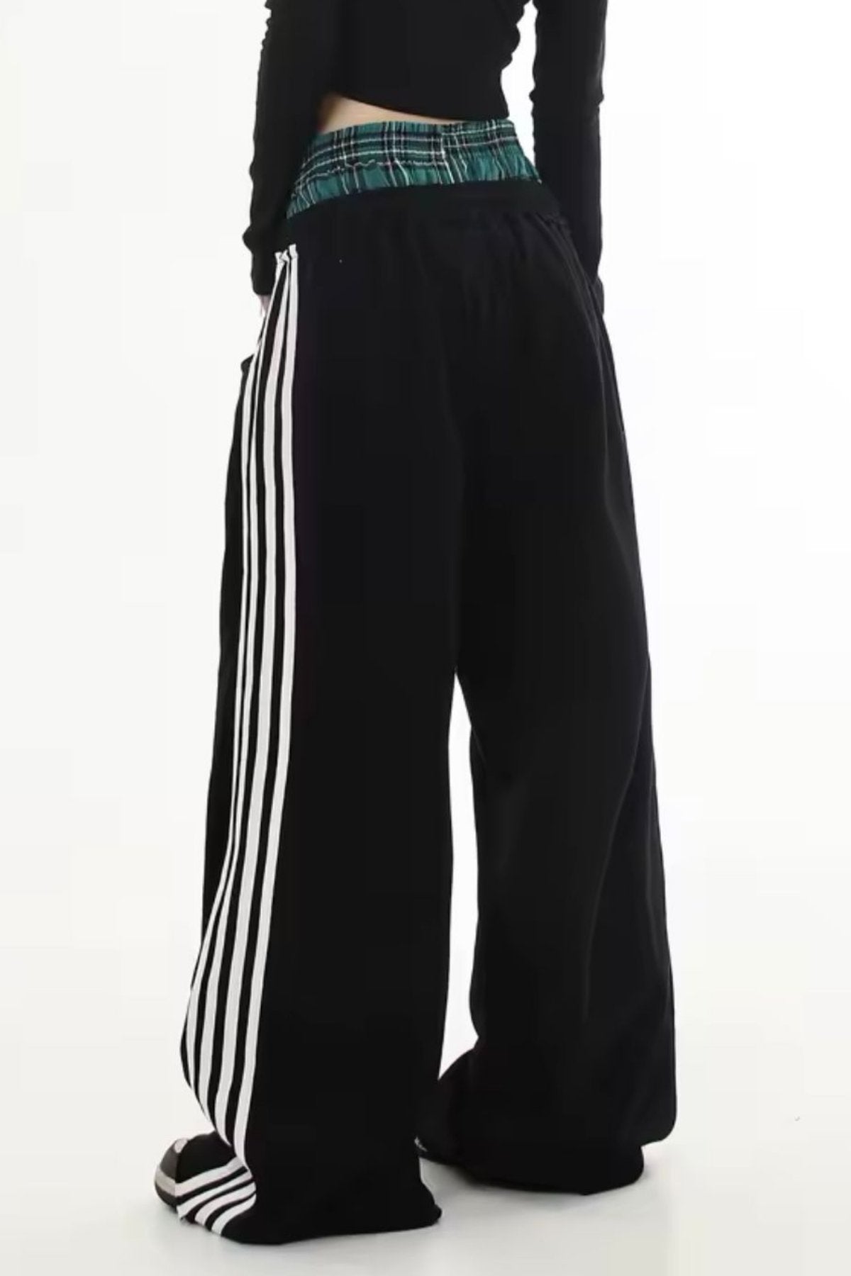 Black Striped Fake Boxer sweatpants